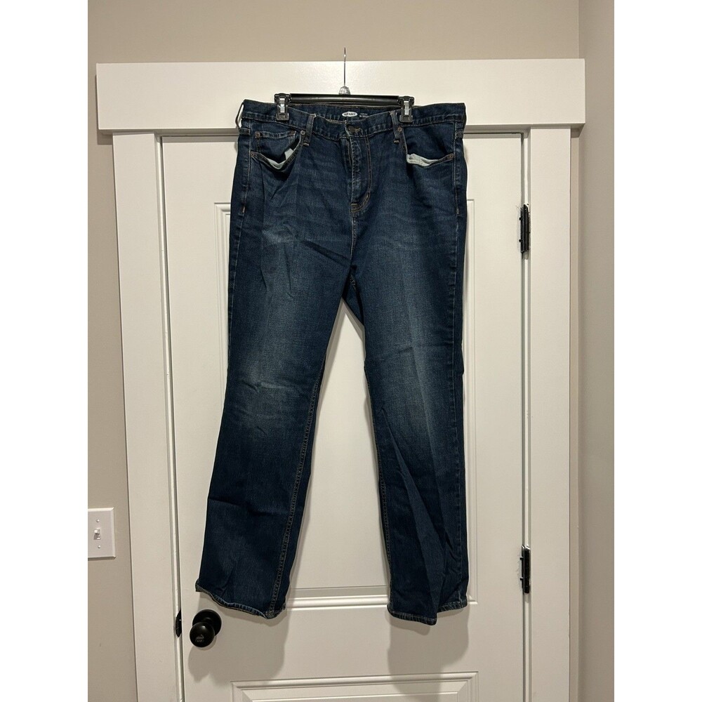 Old Navy Men's Bootcut Dark Wash Denim Jeans Mid Rise Regular Fit 5-Pocket 40x32